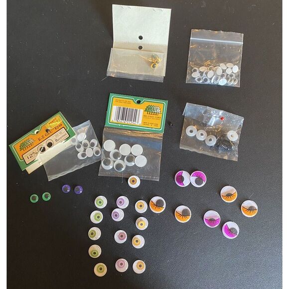 Googly Eyes for Crafts All Colors Round Plastic Wiggle Eyes with Self Sticking - Picture 1 of 10
